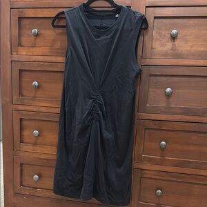 ATM Anthony Thomas Melillo Black Ruched Sheath Dress